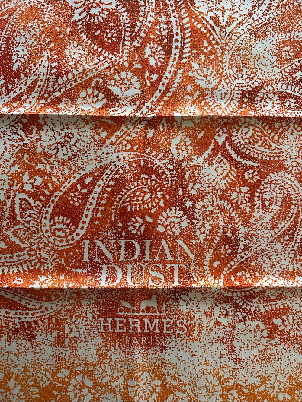 NWT Hermès Indian Dust Carré 90 Silk Scarf Blanc Orange w/ Box Rare 2008 - Picture 14 of 14
